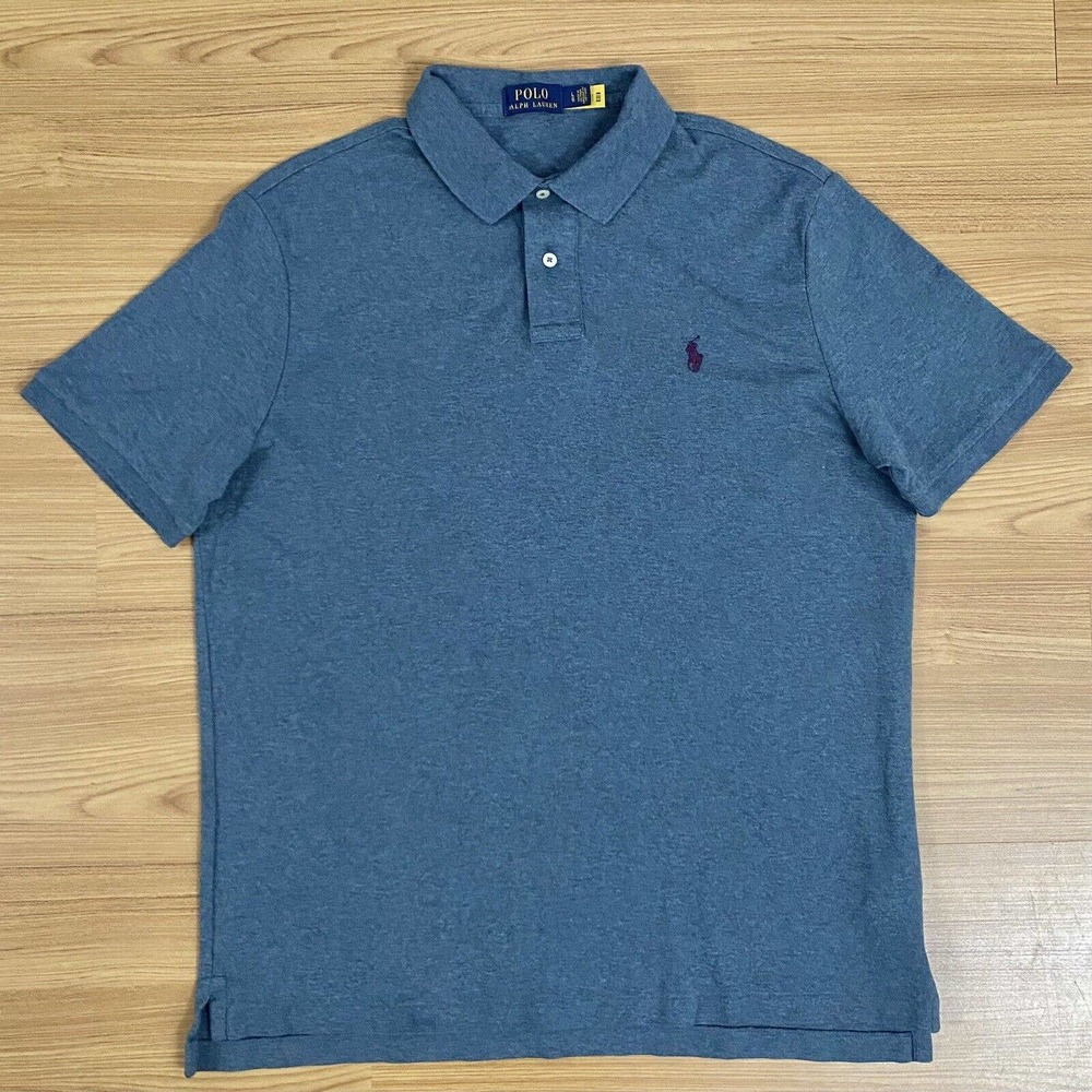 Polo Ralph Lauren Golf Shirt Regular Fit Mens Large Bluish Gray